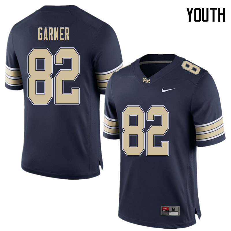 Youth #82 Manasseh Garner Pittsburgh Panthers College Football Jerseys Sale-Home Blue